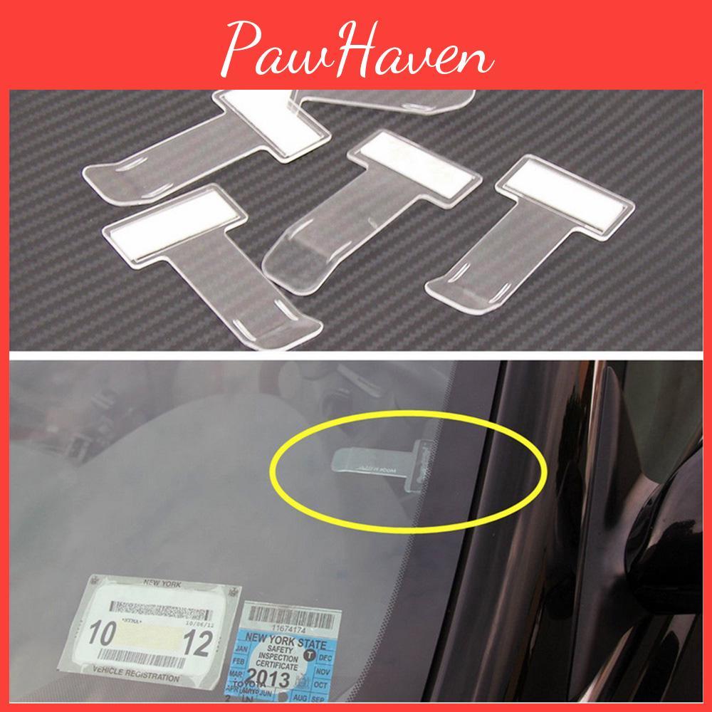 Transparent Parking 5 Car Pieces Ticket Holder Clip Plastic Timing Ticket Holder Car Windshield