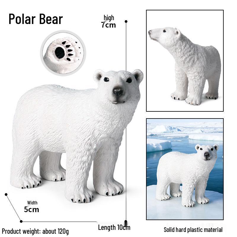 Realistic Arctic Animal Toy Set - Polar Figure Birthday Gift & Cake Decoration