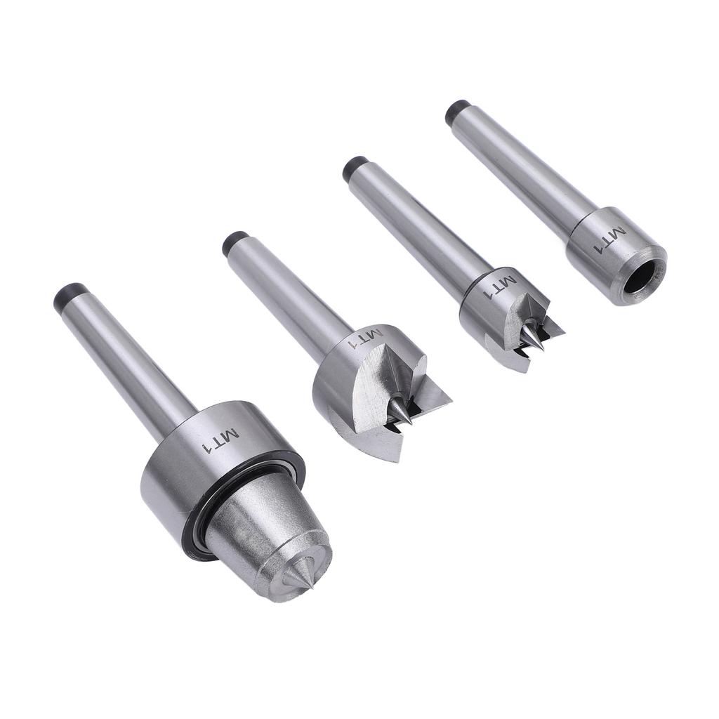 4 Τμχ Σετ Κέντρου Ζωντανής Κινητής Κεφαλής Ξυλότορνου Άξονας MT1 Κέντρο Ζωντανής Κινητής Κεφαλής Κύπελλο Ελατηρίου Οδηγού για Ξυλουργική Μεταλλουργία