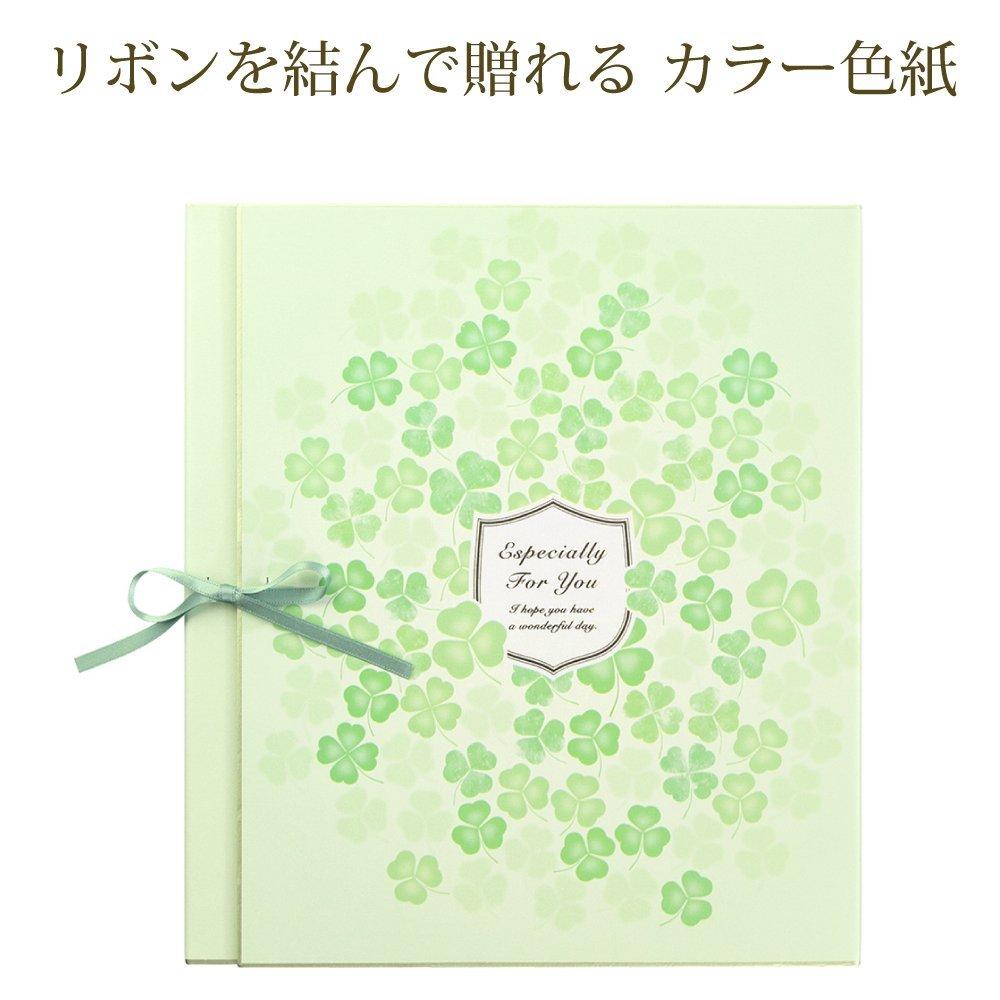 Midori Colored Ribbon and Clover 33225006 Paper, Tri-fold, Pattern,
