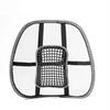 Breathable Ice Silk Lumbar Support Cushion for Car and Office - Mesh Backrest with Massage
