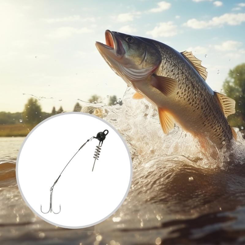 Fishing Small Round Bend Treble Hook Soft Lures Fishhook Soft Baits Treble Fish Hook Steel Wire Treble Fishing Hook