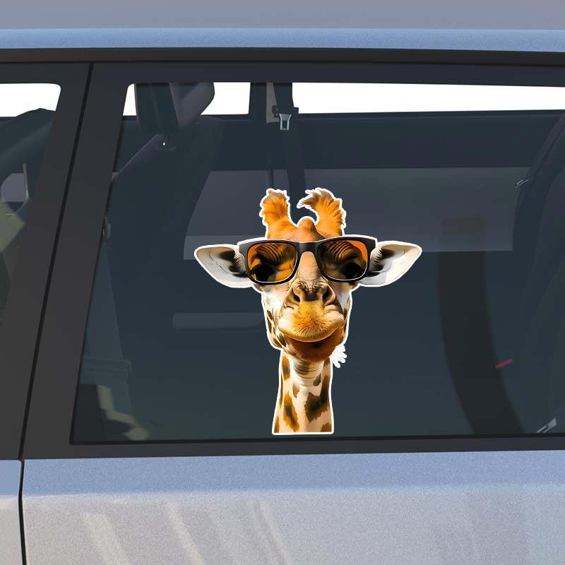 Charming Giraffe Car Stickers Waterproof Vinyl Decals Auto Body Window Bumper Decor Motorcycle Helmet Stickers TM133