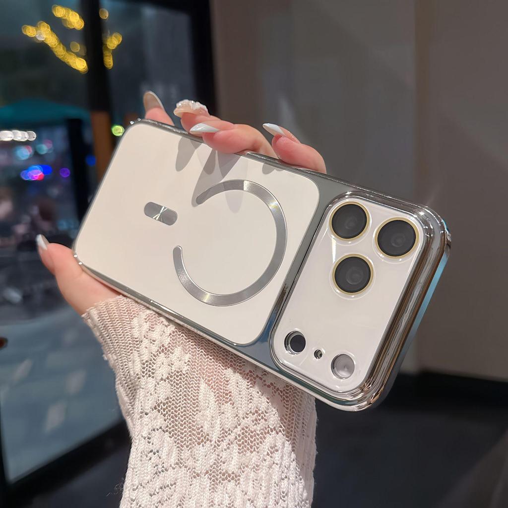 Compatible Electroplated Magnetic Phone Case for Apple 17 Pro Max/16 Pro Max Aurora Series