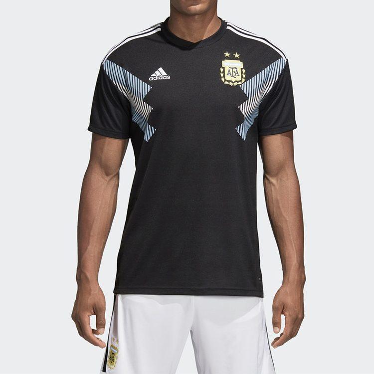 adidas Argentina Soccer Jerseys Men's Black Moderate Straight Fit CD8565