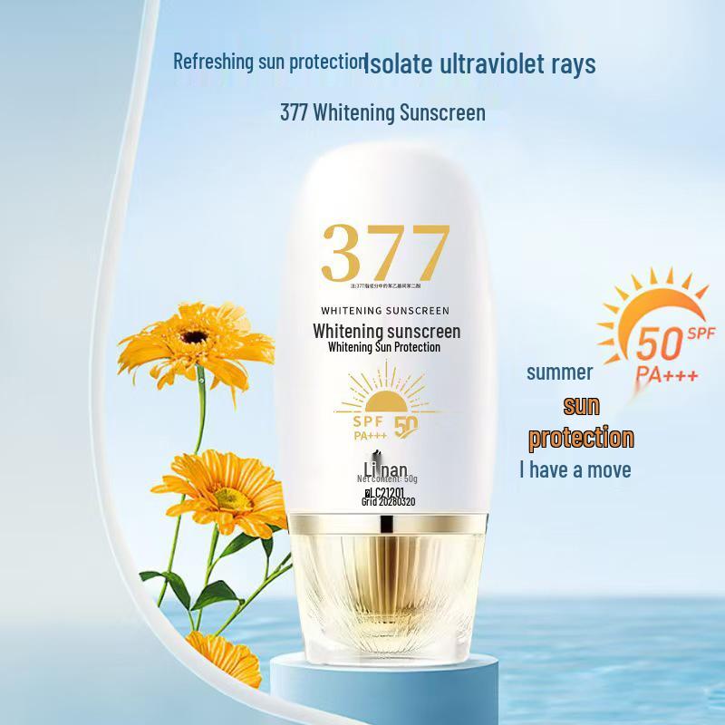 Qing Li Ya 377 SPF50+ Isolation Cream: Waterproof, Sweatproof UV Protection for Students & Military Training