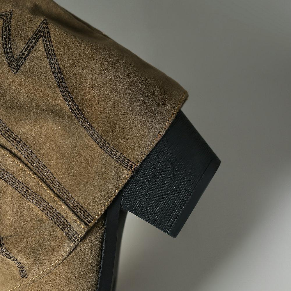 Women's Fold Over Wide Calf Cowboy Boots Embroidery Cowgirl Western Booties Mid Calf Pull On Comfortable Chunky Heels Shoes