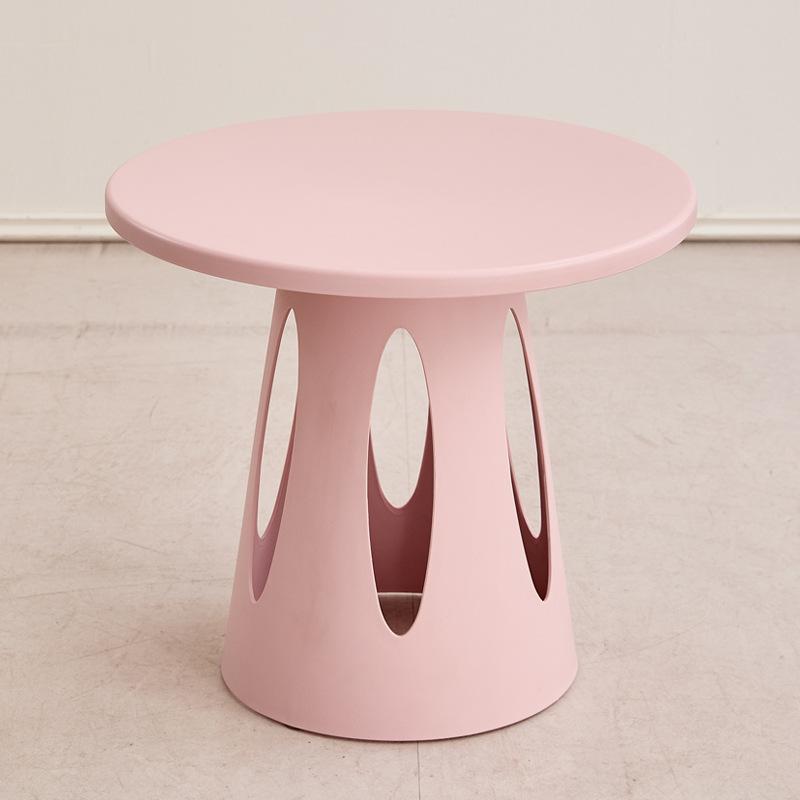 Colorful Hollow Side Table, Modern Minimalist Round End Table, Multifunctional Living Room Accent Furniture for Home Decor