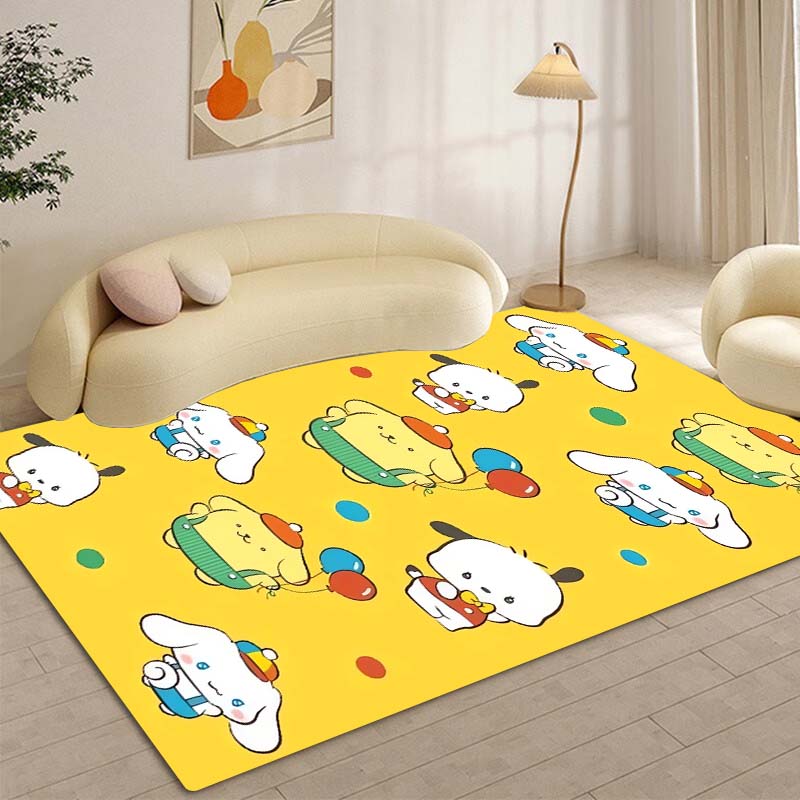 New Pom Pom Purin Cartoon Carpet for Bedroom, Living Room, Home, Sofa Decoration, Children's Play Decoration, Floor Mat Gift
