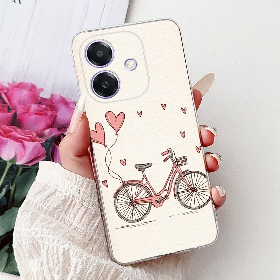 For Oppo A3 A3x 4G Case CPH2641 Luxury Fashion Painted Cover Clear Silicone Phone Case For Oppo A3x OppoA3 OppoA3x 4G Soft Shell