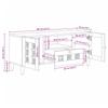 TV Cabinet with Door Natural 105 X 33.5 X 46 Cm Solid Mango Wood
