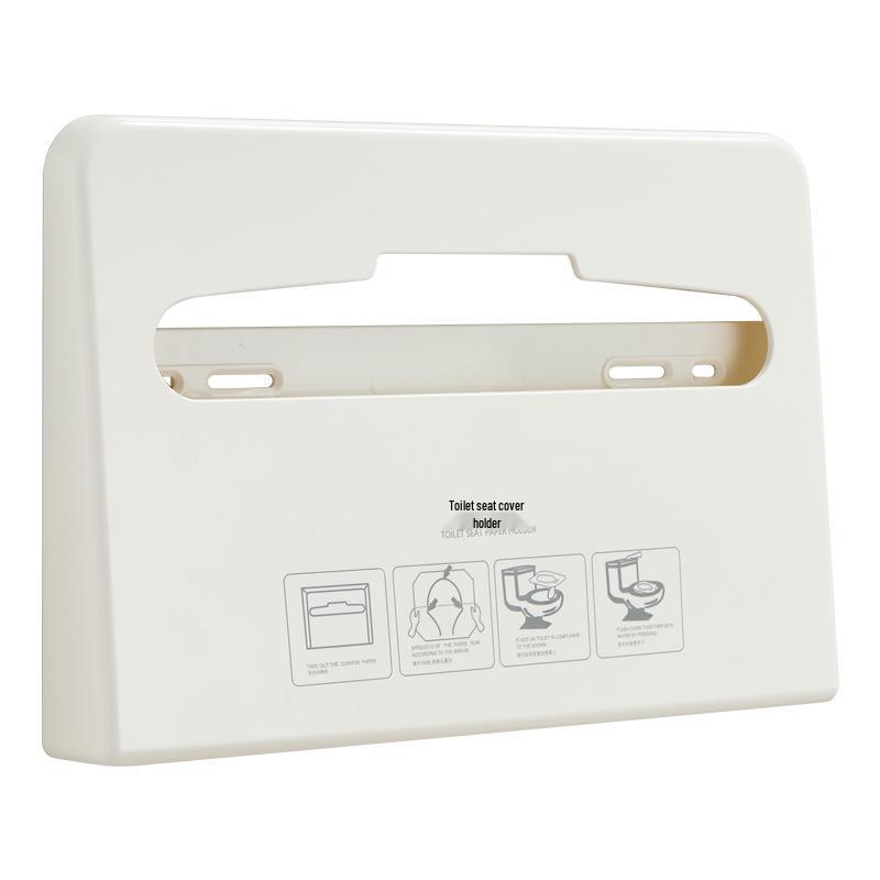 Wall-Mounted No-Drill Toilet Seat Cover Dispenser and Holder