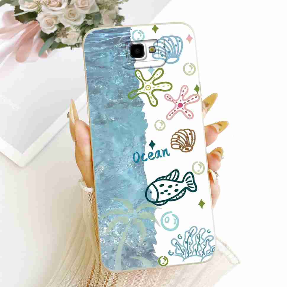 For Samsung Galaxy J4+ Case Sweet Cute Cat Pattern Cover For Samsung J 4 J4 Plus Silicone Soft Cases ShockProof Bumpers