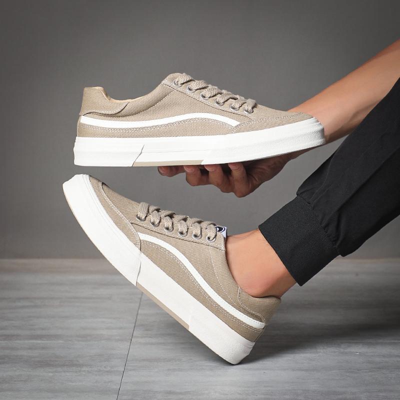 Fashion Men's Spring Wear-Resistant Trendy Canvas Versatile New Soft Sole Comfortable Casual Shoes Slip on Men's Casual Shoes SS25821