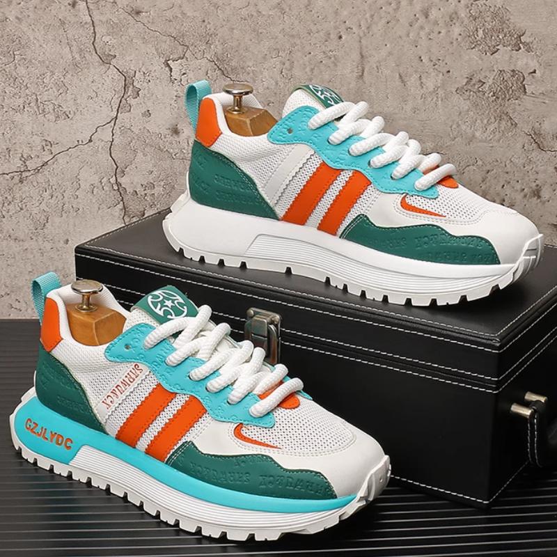 

Fashion Forrest Gump Men s summer new breathable mesh sports casual shoes, trendy and versatile thick-soled dad shoes b28 38