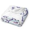 C-Chiikawaa White Momonga Blankets Fleece Spring/Autumn  Multi-function Super Warm Throw Blankets for Bedding Couch Rug Piece
