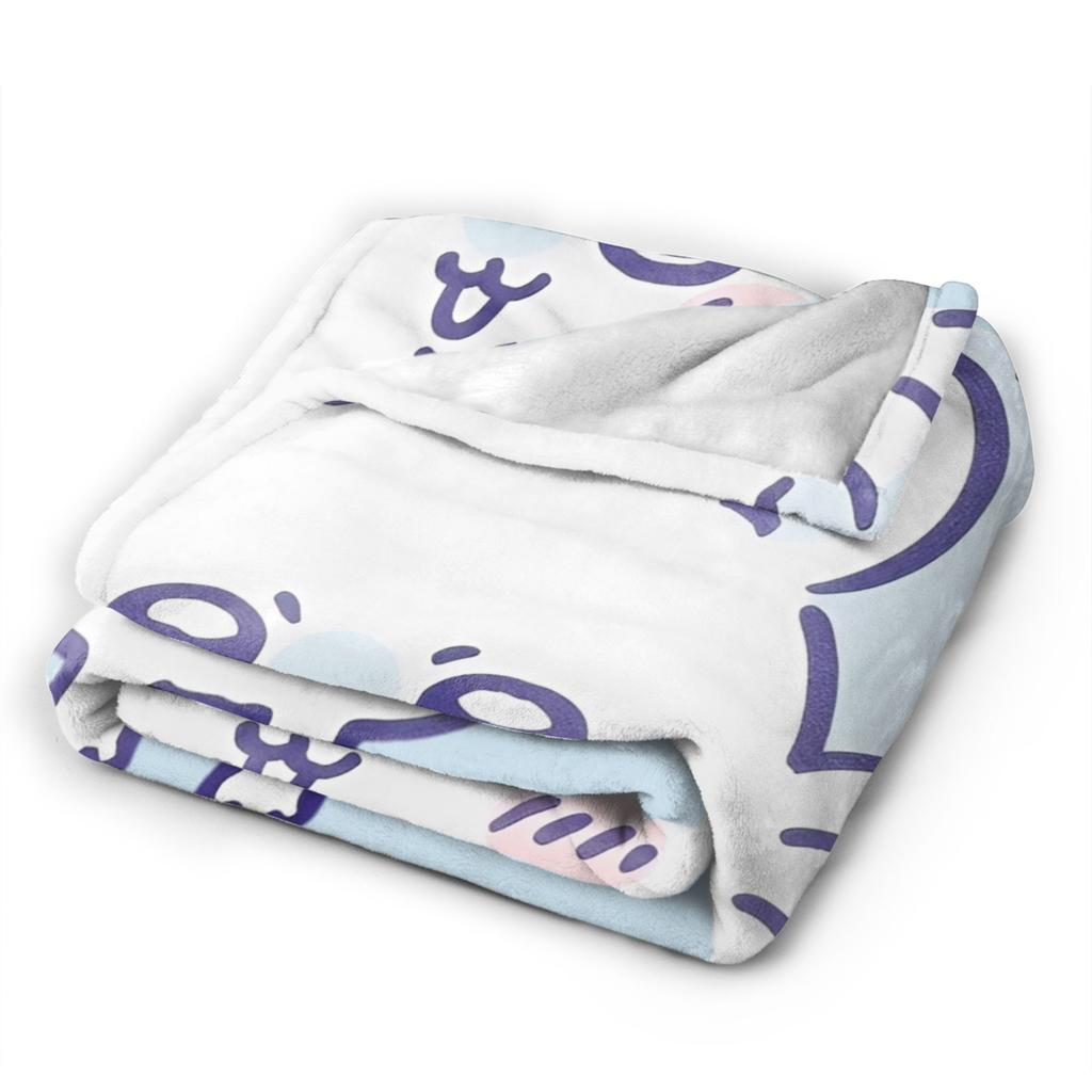 C-Chiikawaa White Momonga Blankets Fleece Spring/Autumn  Multi-function Super Warm Throw Blankets for Bedding Couch Rug Piece