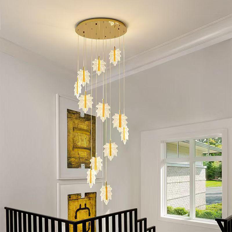 Nordic Loft Luxury Rotating Stairwell Pendant Light