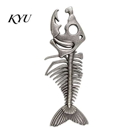 Stevig Legerings Biergereedschap Vintage Visgraat Flesopener, Heavy Duty Dop Creatieve Bar Accessoires Verwijderaar, Professioneel Keukengadget voor Thuis