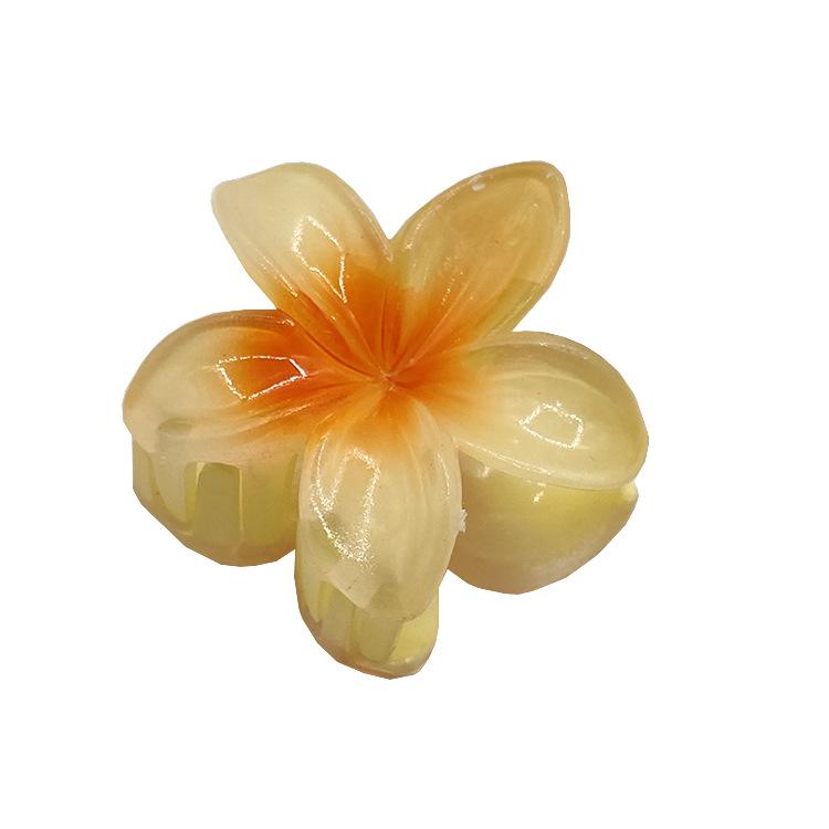 4cm průhledná třpytivá sponka do vlasů ve tvaru vajíčka s květinou - žraločí sponka do vlasů