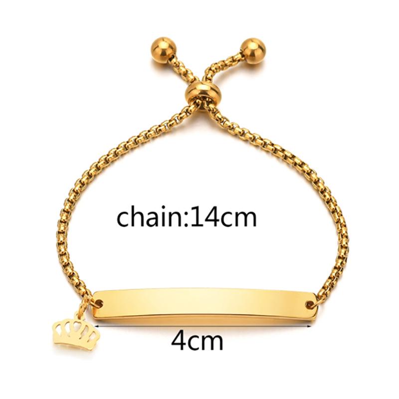 Custom Engraved Children's Titanium Steel Bracelet with Butterfly, Heart, and Star Designs