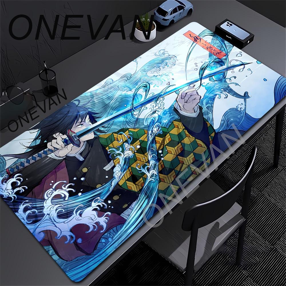 Mouse Pad Rubber Mat Anime Demon Slayer Gaming Deskmat Keyboard Pads Cartoon Cute Mousepad Kawaii Pc Accessories Mouse Mats Xxl