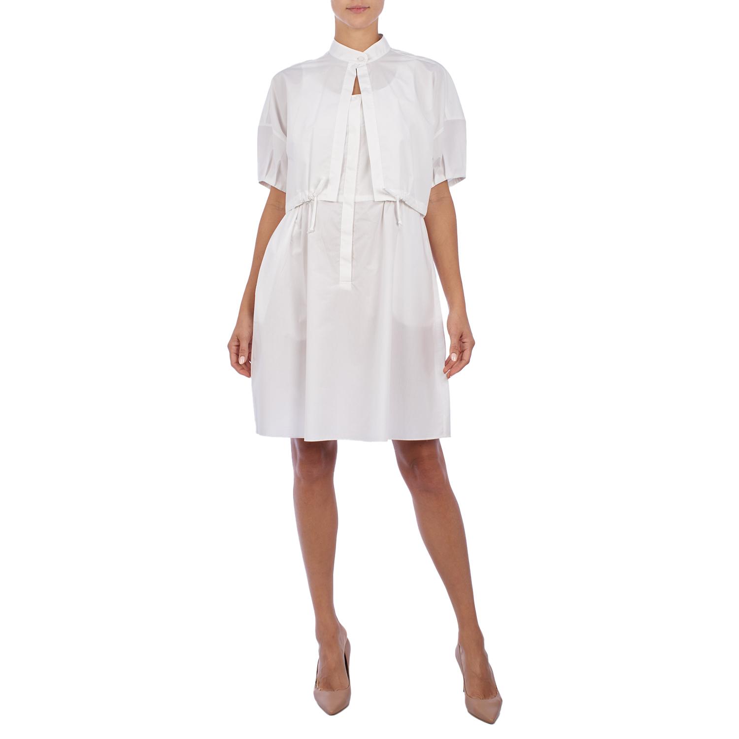 

INA13T Женское платье со съемной накидкой L белый