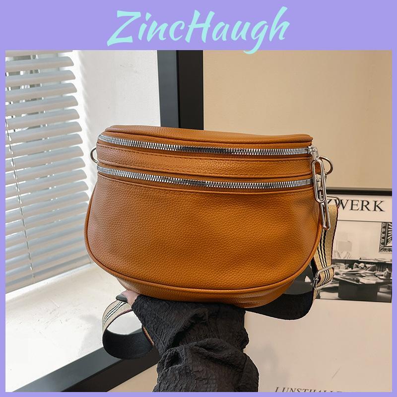 Minimalist Pu Small Shoulder Bag With Zip Closure For Daily Casual Use