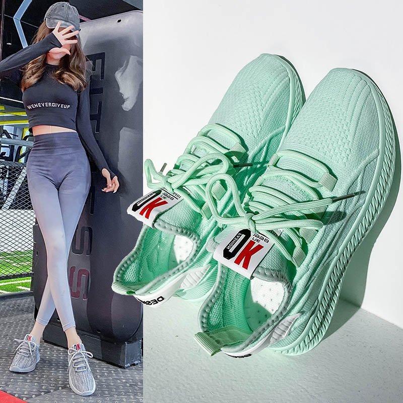 Wiosna i Jesień Nowe Siateczkowe Buty Casualowe dla Kobiet Latające Oddychające Sneakersy dla Kobiet Modne Buty Damskie