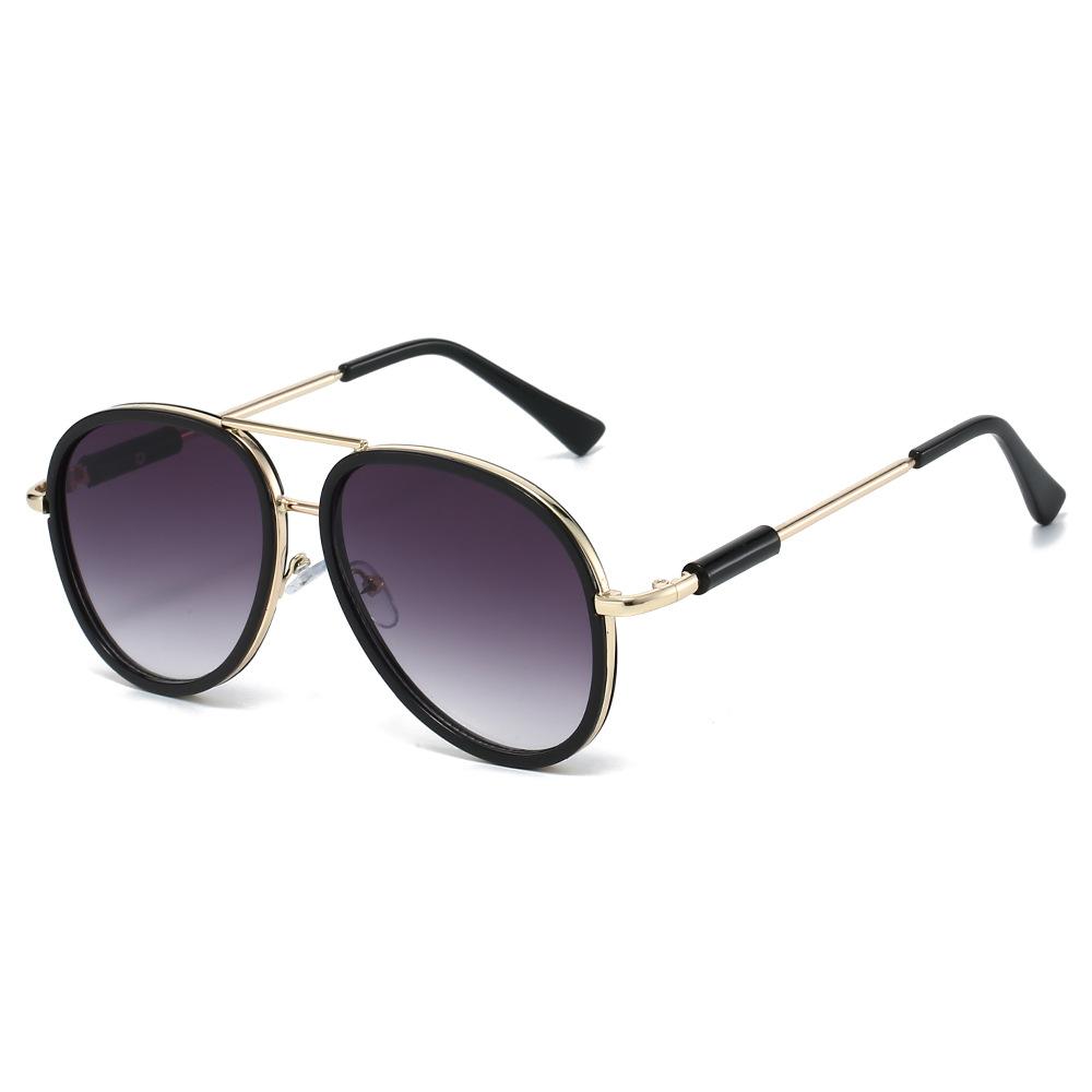  New Fashion Double Bridges Pilot Men Sunglasses Shades UV400 Vintage Gradient Mirror Women Trending Sun Glasses