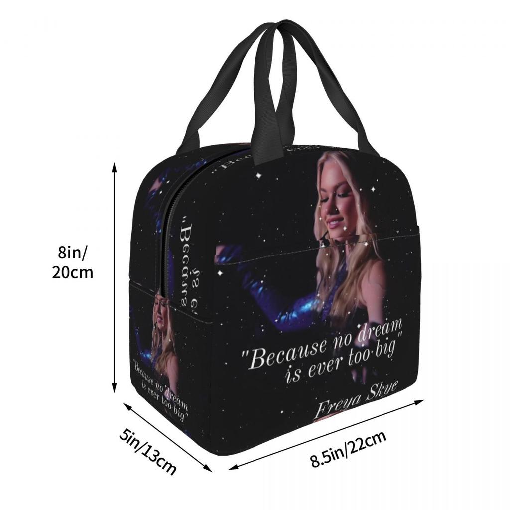 Freya Skye Singer Tour 2026 Borsa Pranzo Termica Contenitori per Cibo Portatili Borsa Frigo Termica per Scuola Ufficio