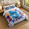 3Pcs Bedding Set Custom Name Text, 1 Sheet 2 Pillowcases Home Bed DecorManchester City