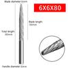 High Speed Steel Rotary File Burrs 6mm Shank Grinding Head for Woodworking Metal Carving Electric Milling Cutter