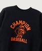 CHAMPION Reverse Weave Baseball Regular Fit Brushed Sweatshirt Off Black