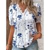 GMXIA Moda Donna Casual Manica Corta Scollo a V Bluse e Camicie