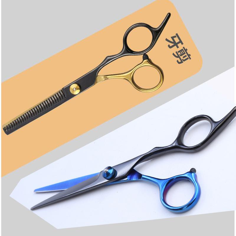 Professional Hair Cutting Scissors Set Straight Thinning Shears Salon Barber Kit Black Gold Blue Purple