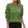 Women's Casual Round Neck Pullover Long Sleeve Sweater Top