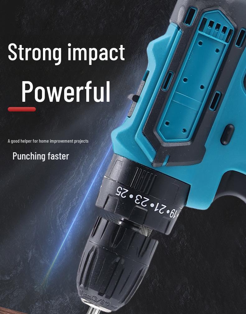 High-Power Multifunctional Lithium Electric Drill & Screwdriver Set