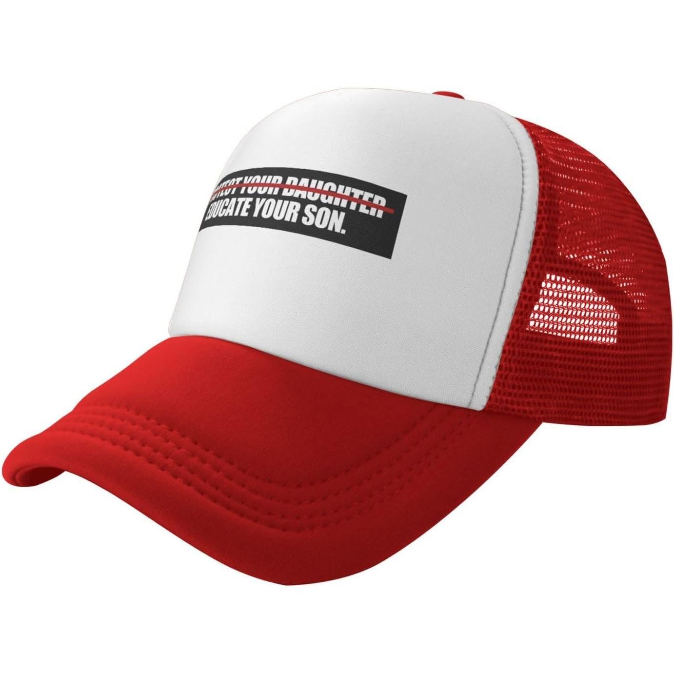 Protect Your Daughter Educate Your Son Trucker Hat Adjustable Breathable Mesh Back Baseball Cap XS（old）