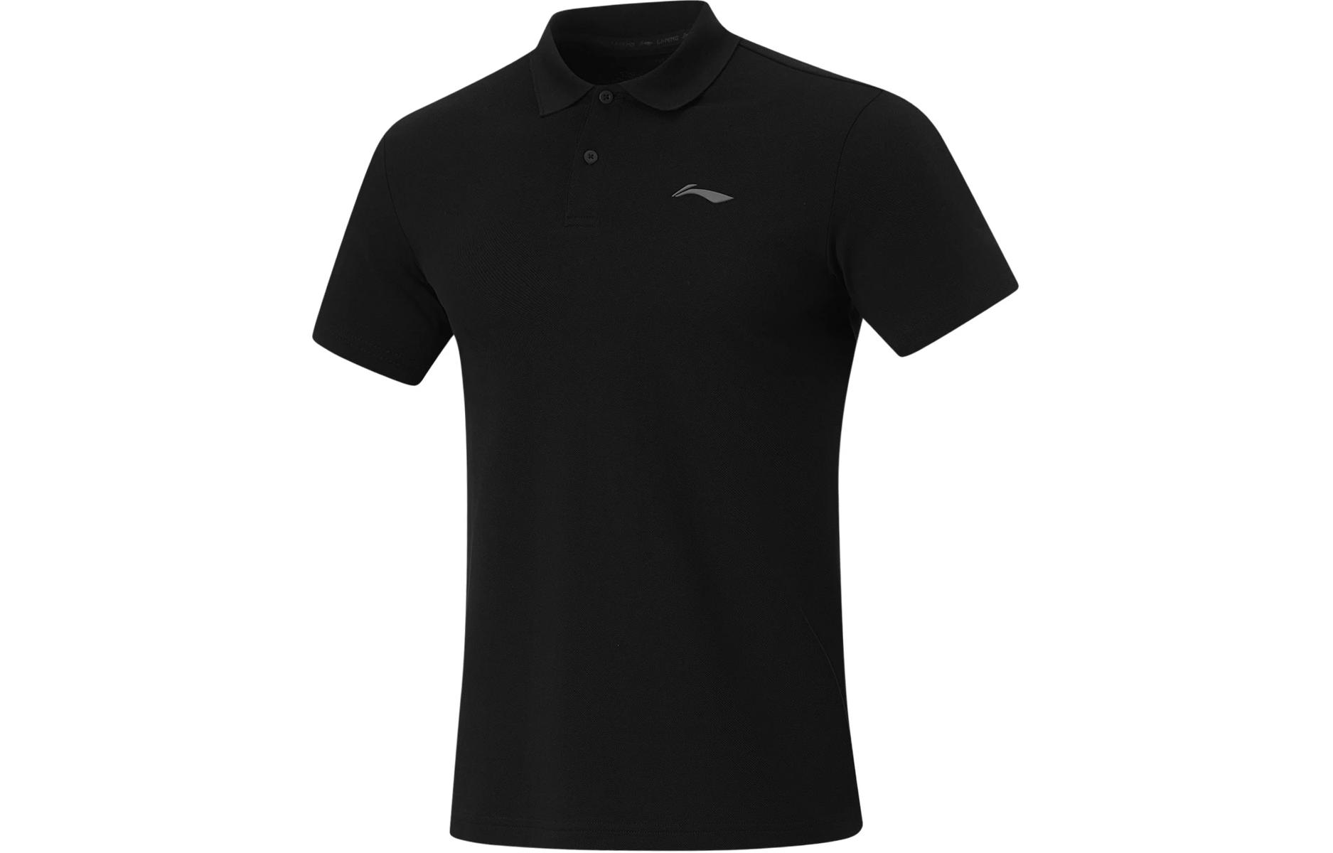 Li Ning Fitness Series Polo Shirt Men s Black APLU117-1 2XL