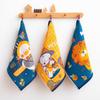 Enlarged Soft 3-Piece Cartoon Cotton Gauze Towel Set, 4-Layer, with Hanging Rope, for Baby and Child Face Washing