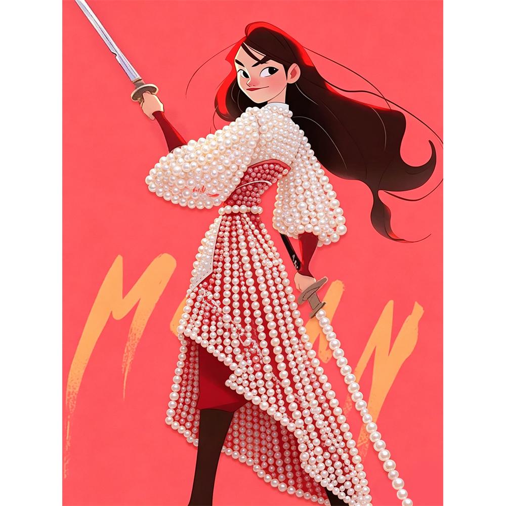 

Disney Pearl Painting Mulan DIY Pearl Painting Gem Art Pearl Dot Painting Picture Crafts Adult Beginner Gifts Home Decor 30x40