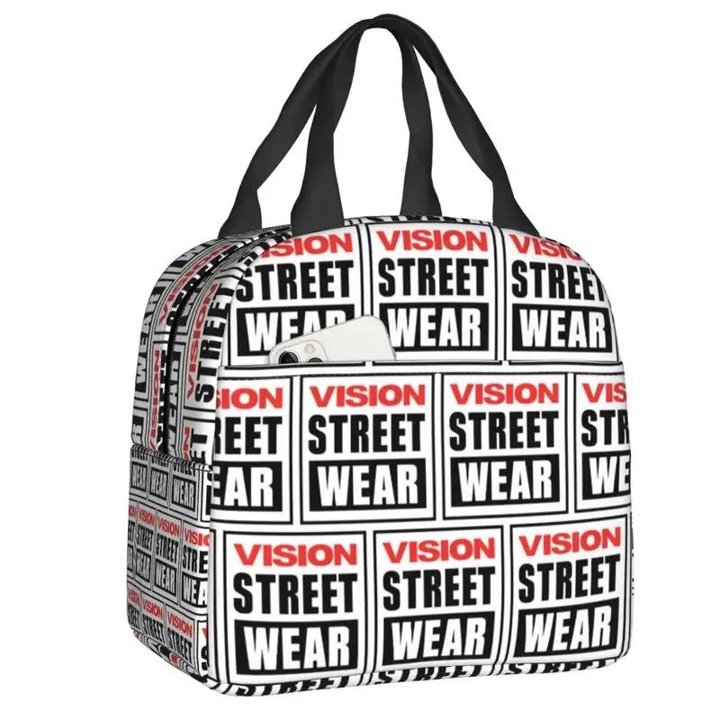 Vision Street Wear Thermal Insulated Lunch Bag Women Resuable Tote for Work School Travel Storage Food Bento Box