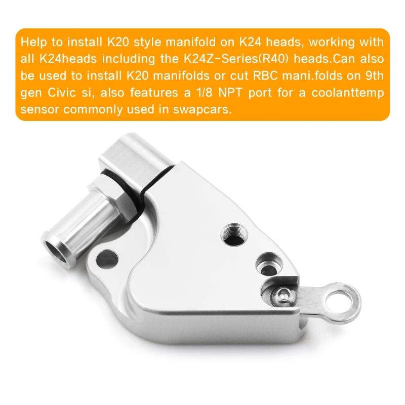 K-serie Swaps Innsugsmanifold Kjølevannsadapterplate For K20 K24 Bil Kjølesystem Adapter