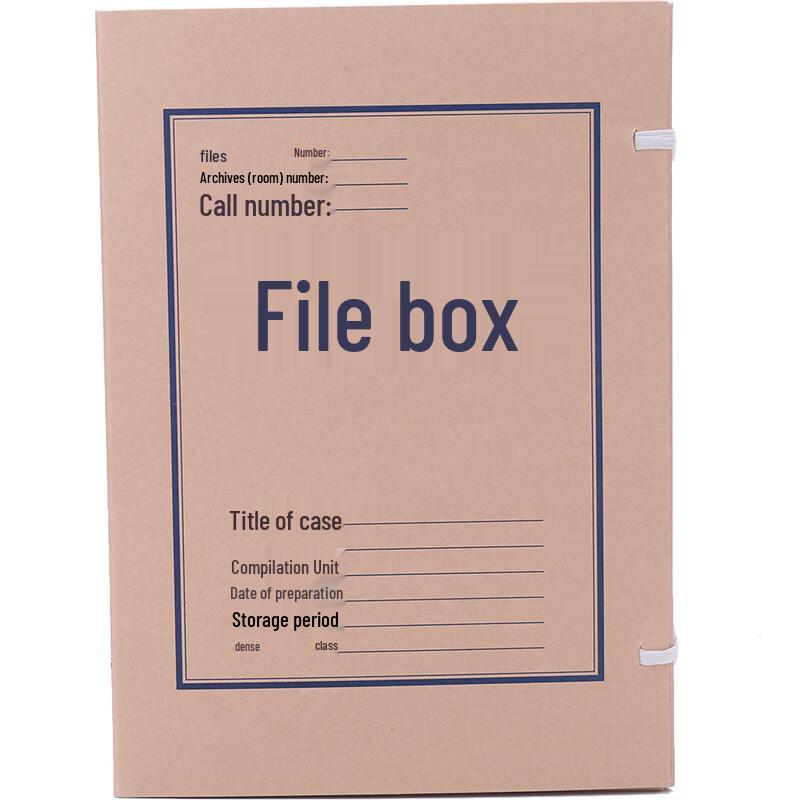 Deli 50mm Acid-Free Kraft Archiving File Boxes, 20-Pack