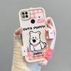 KEYSION Cartoon Cute Plush Embroidery Case for Redmi 10A 9A 9C with Lanyard Silicone Shockproof Phone Cover for Xiaomi Redmi 9C 10A 9A