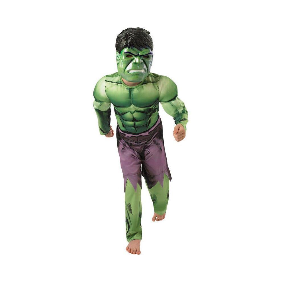 Deluxe Incredible Hulk Age 3-8 Boys Fancy Dress Kids Avengers Costume