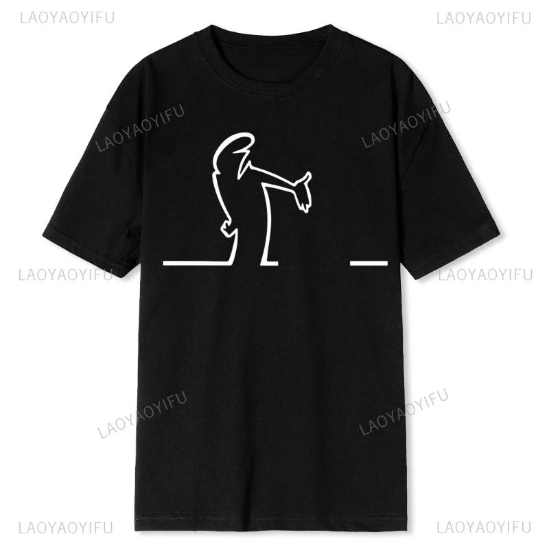 

La Linea Walking Unisex TShirt The Line Osvaldo Cavandoli TV Original Round Collar Individuality T Shirt Print Y2k Streetwear... 5XL