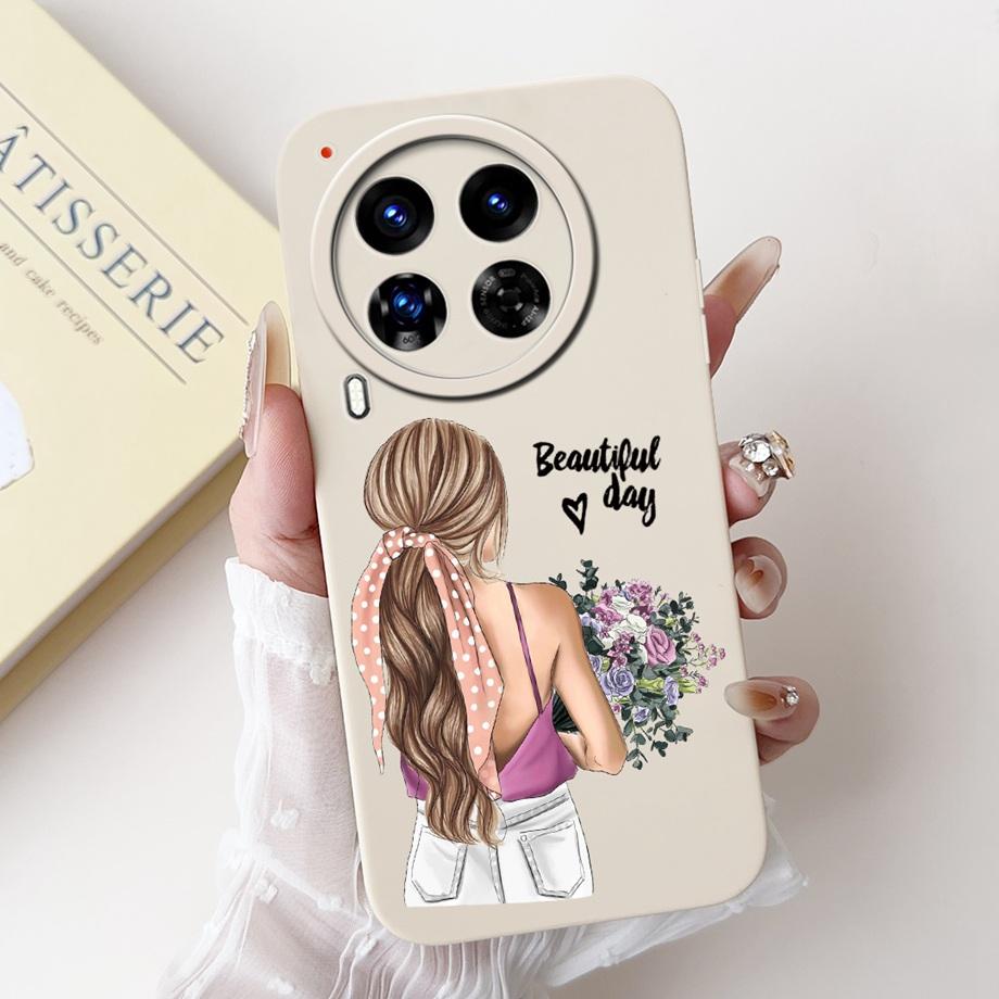 For Tecno Camon 30 Premier Case Cover Soft Silicone TPU Flower Girly Fashion Phone Case For Tecno Camon 30 5G /4G Bumper Fundas