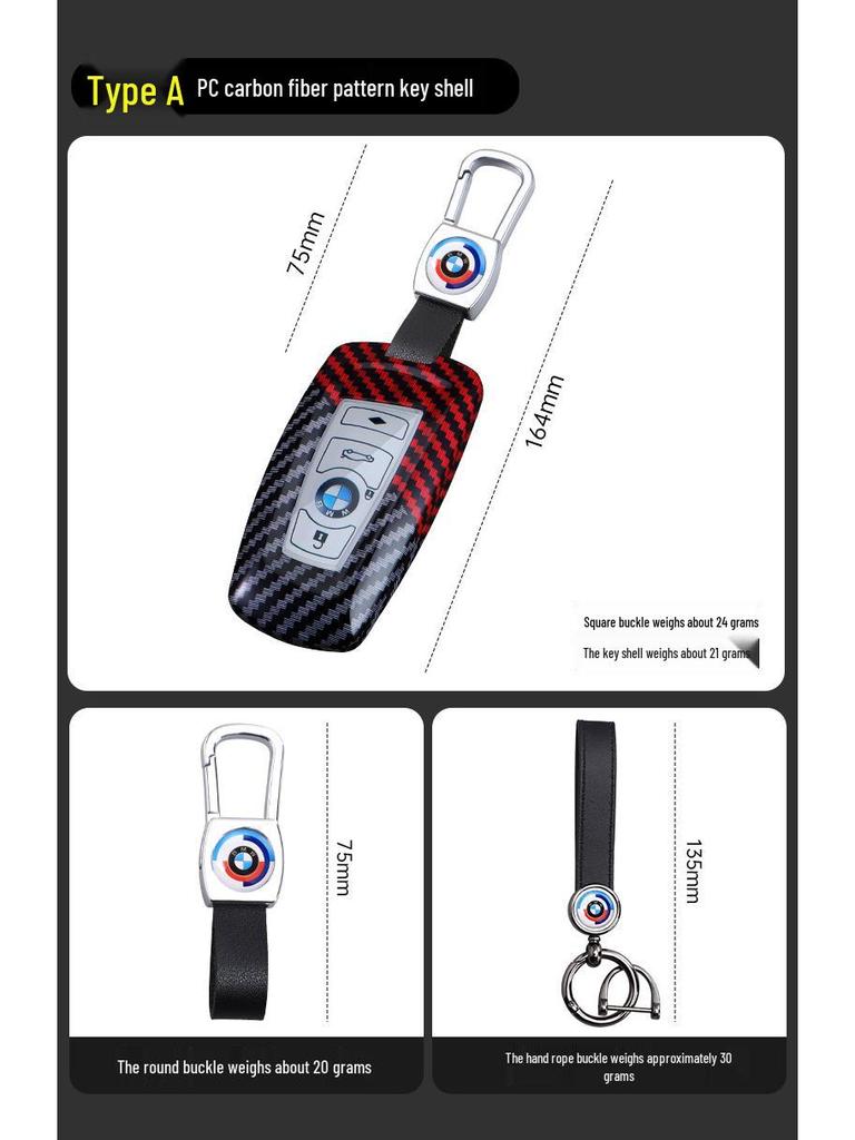 Key Case for BMW 5 and 3 Series, Blade i3, iX3, X1-X6 Models